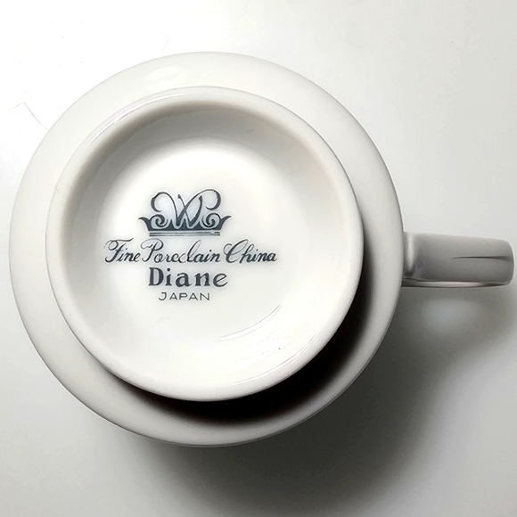 Diane by Fine China of Japan Blue Flower Scrolls - Set of 3 Footed Cups Only - Picture 14 of 16